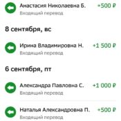 Благодарность за денежные переводы