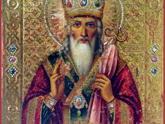 Велича́ем вас, святи́телие вели́ции Гу́рие и Варсоно́фие,